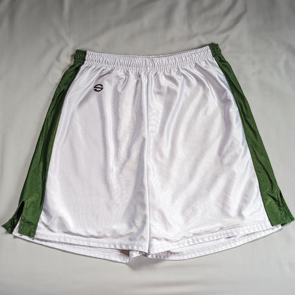 Green and White Dazzle Shorts - Picture 1 of 4